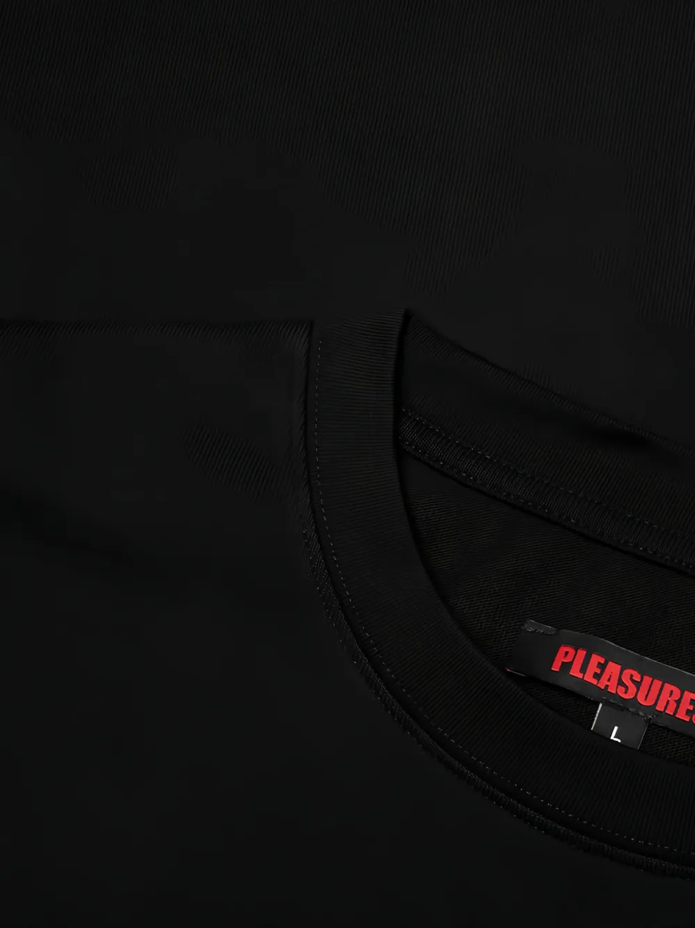 Pleasures T-shirt met logoprint Zwart