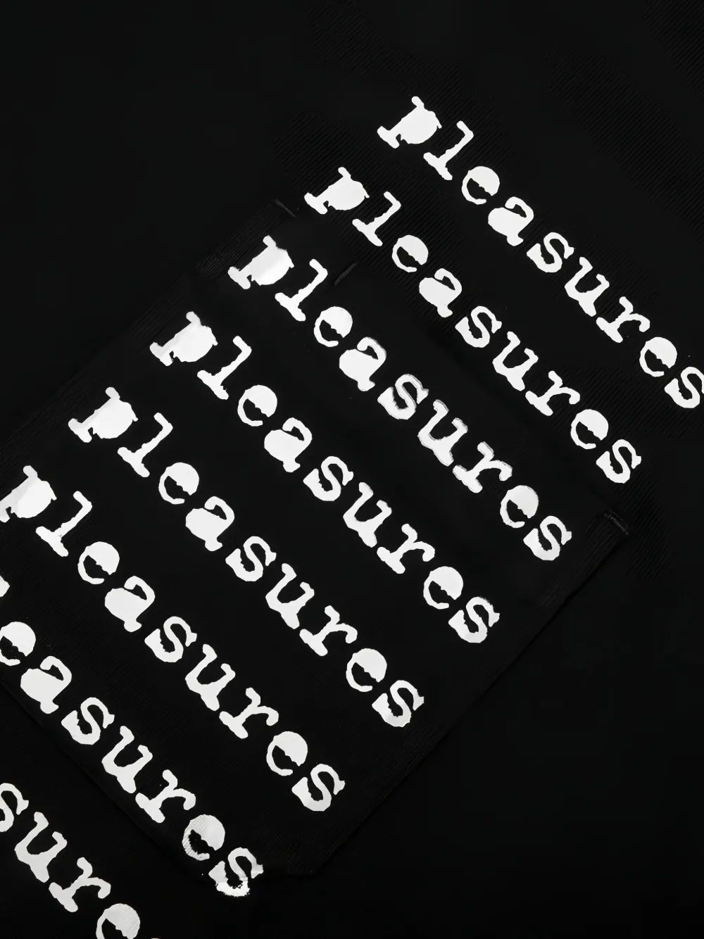 Pleasures T-shirt met logoprint Zwart