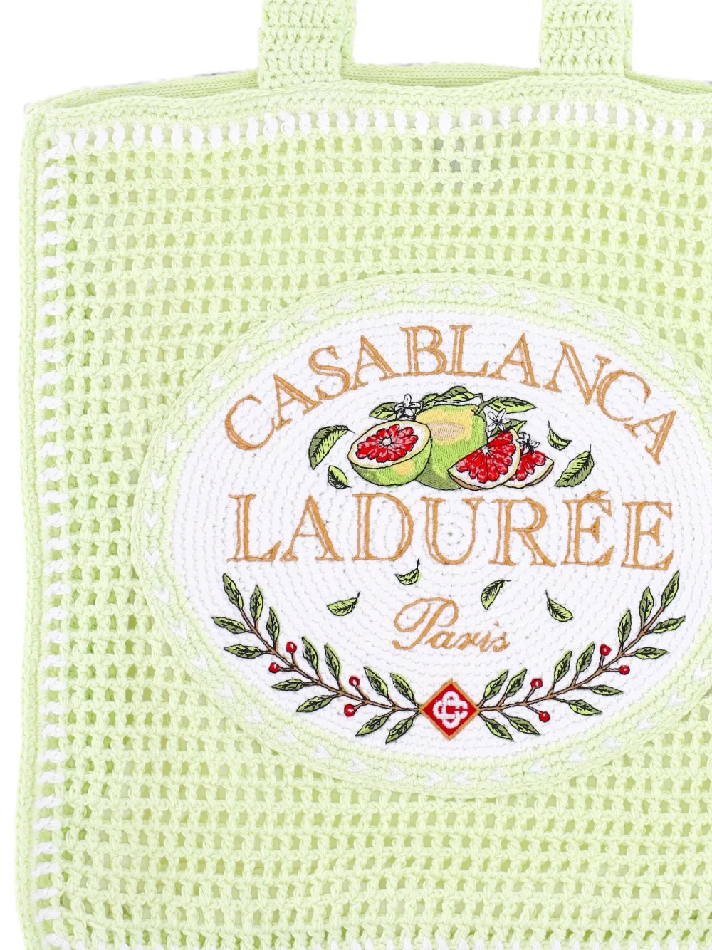 Casablanca x Ladurée gehaakte mini-tas Groen