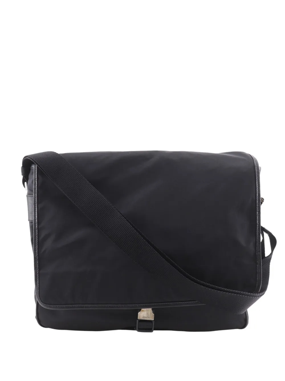 Prada Pre-Owned 2010-2026 Tessuto Buckle Messenger Bag crossbody bag - Schwarz