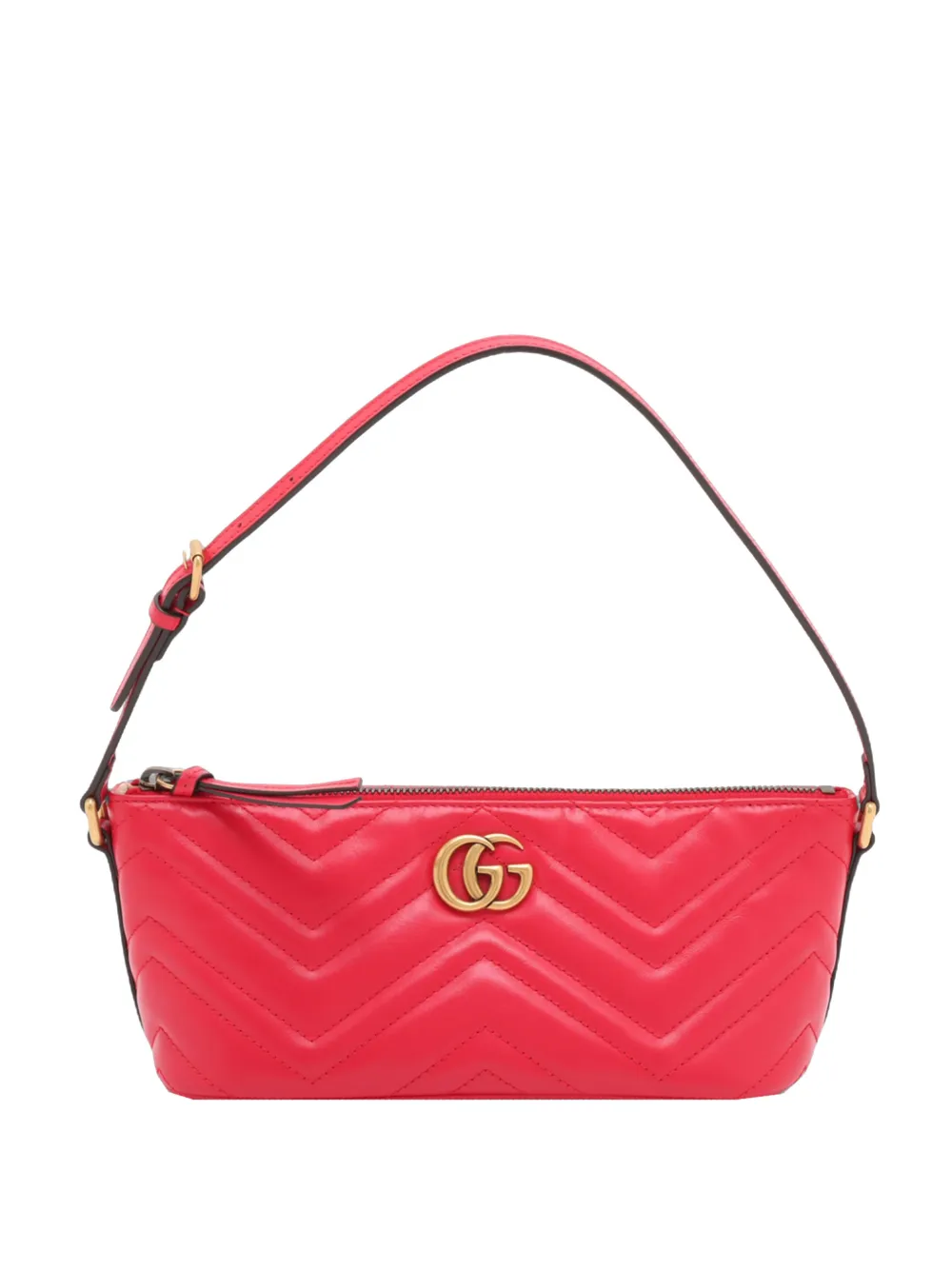 Gucci Pre-Owned 2000-2015 GG Marmont Matelasse Calfskin shoulder bag - Rosso