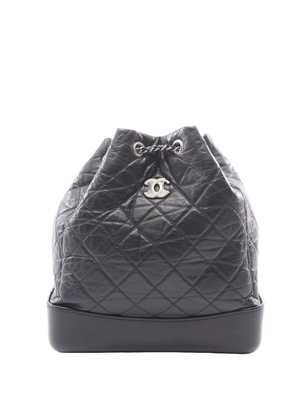 CHANEL Pre-Owned 2017-2018 Small Quilted Aged Calfskin Gabrielle backpack - Nero