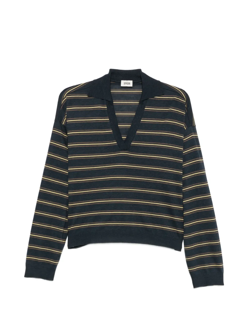 Drykorn striped v-neck top