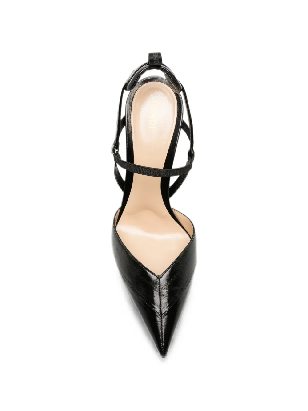 FENDI Slingback pumps met puntige neus Zwart