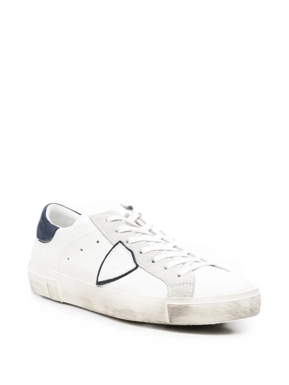 Philippe Model Paris distressed leather sneakers Wit