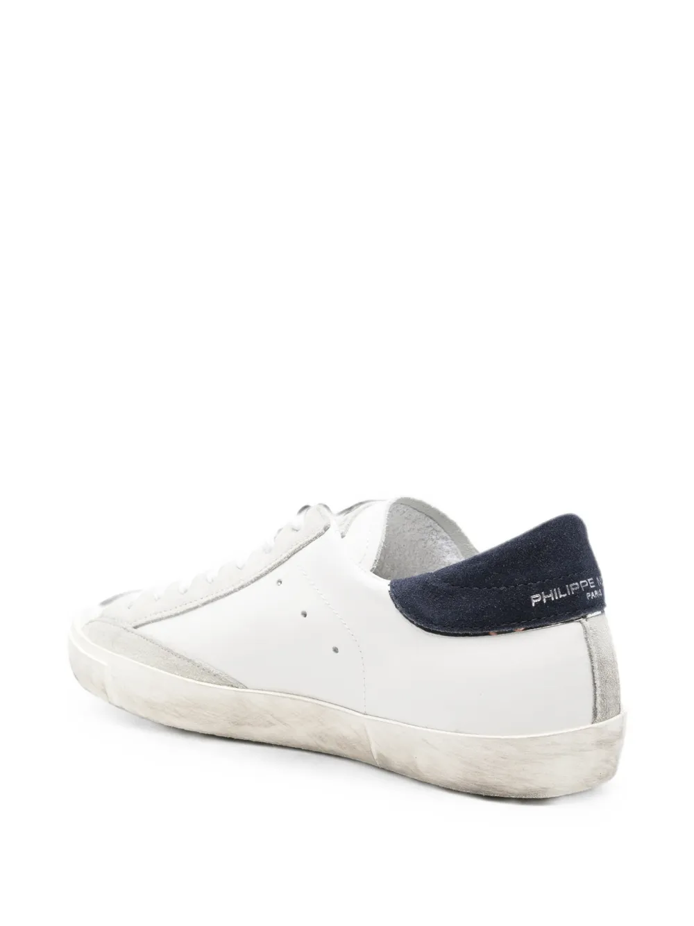 Philippe Model Paris distressed leather sneakers Wit