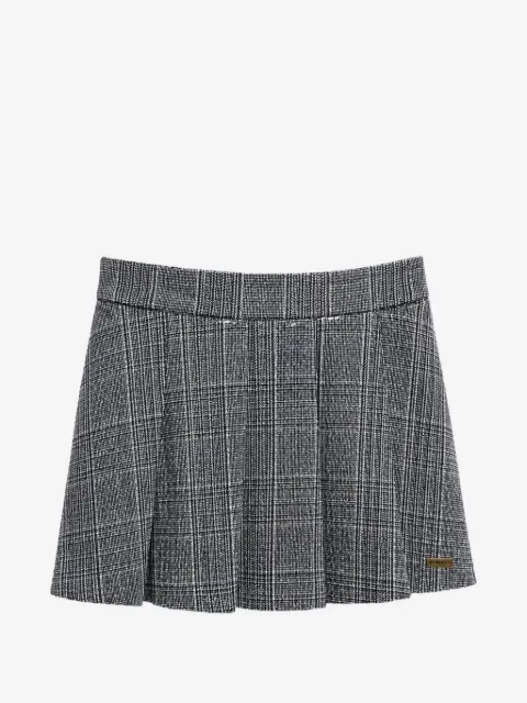 Pinko Kids Prince of Wales check pleated skirt