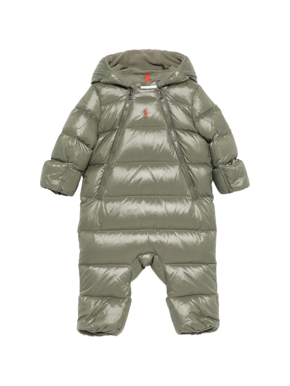 POLO RALPH LAUREN KIDS quilted hooded snowsuit - Verde