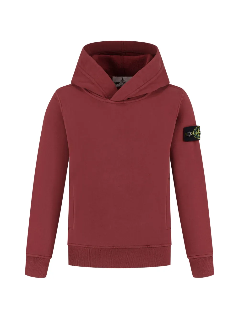 Stone Island Junior Compass-patch hoodie - Rosso
