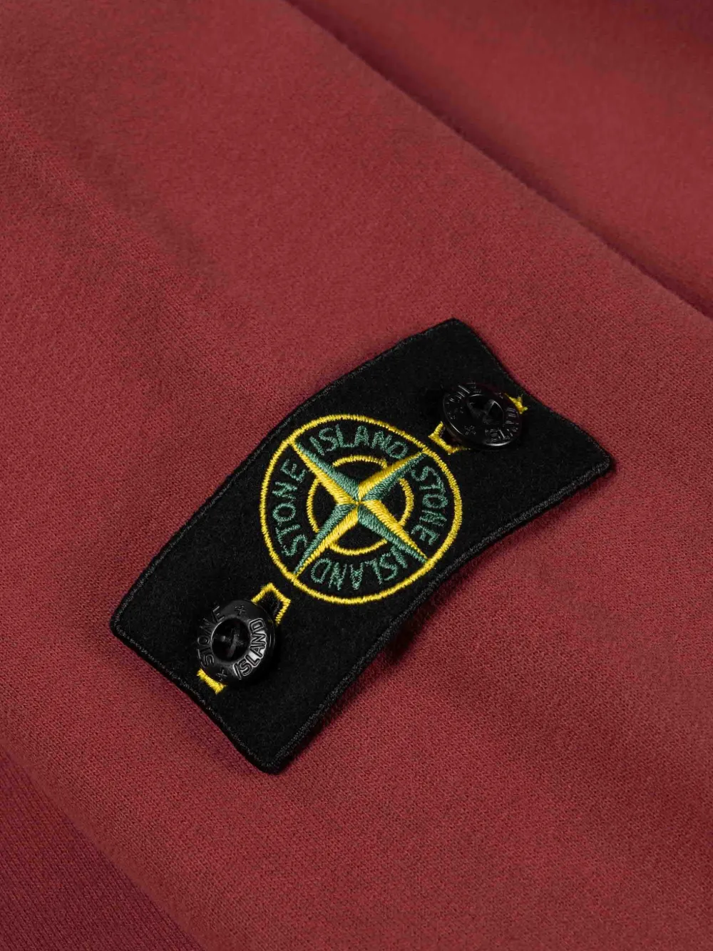 Stone Island Junior Hoodie met patch Rood