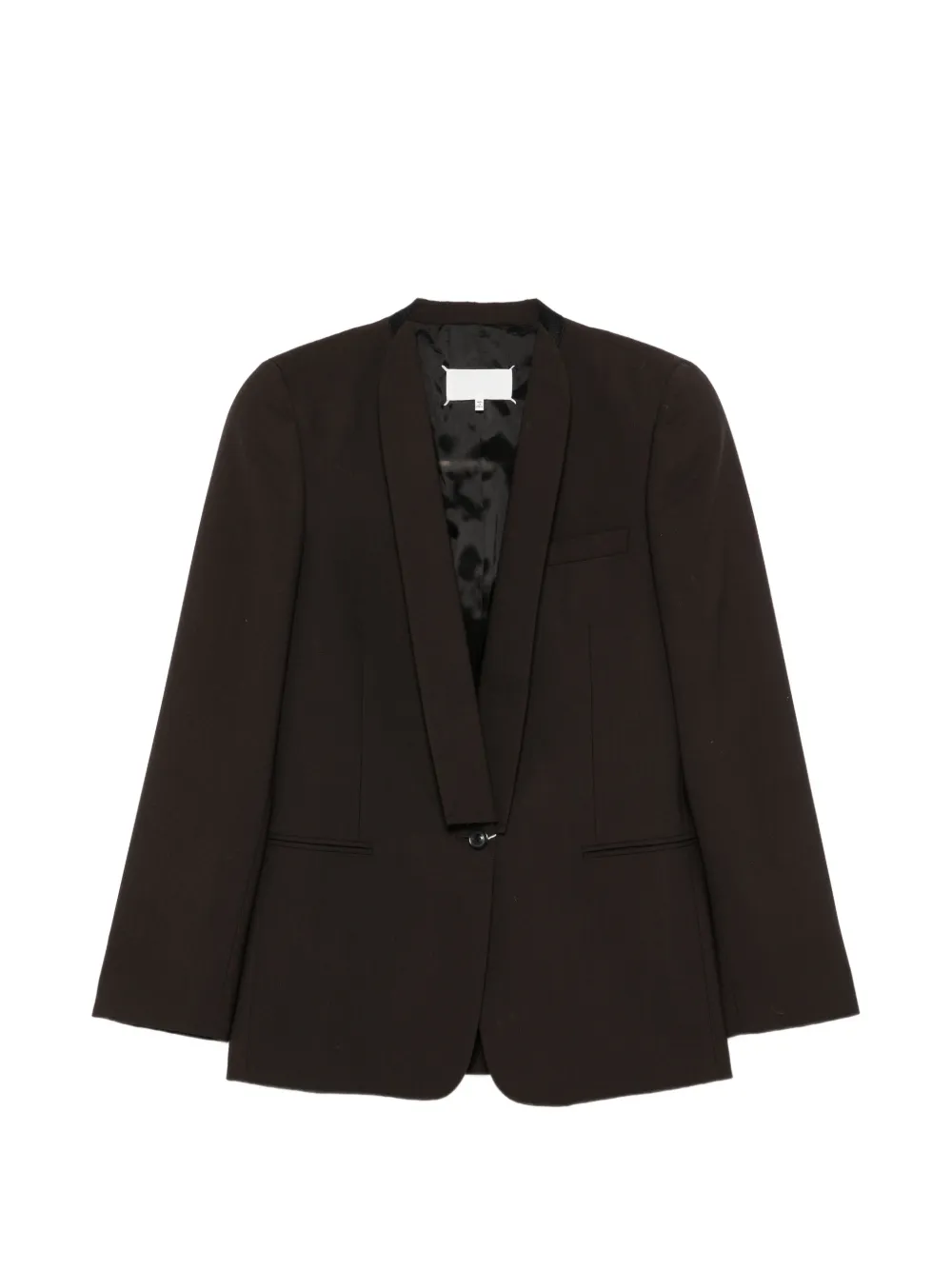 Maison Margiela veste à quatre coutures signature sans col - Marron
