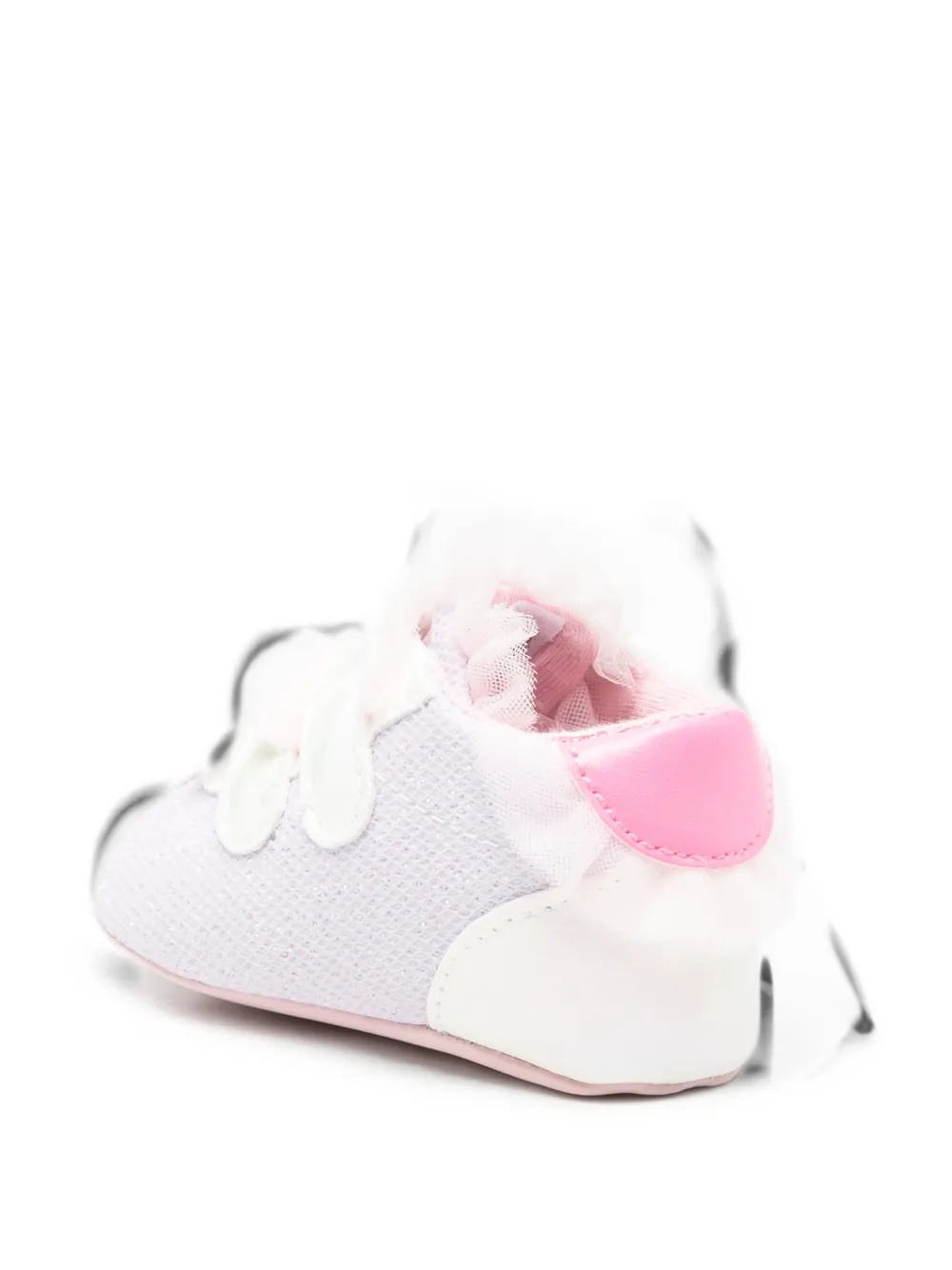 Billieblush tulle-trimmed touch-strap pre-walkers Wit