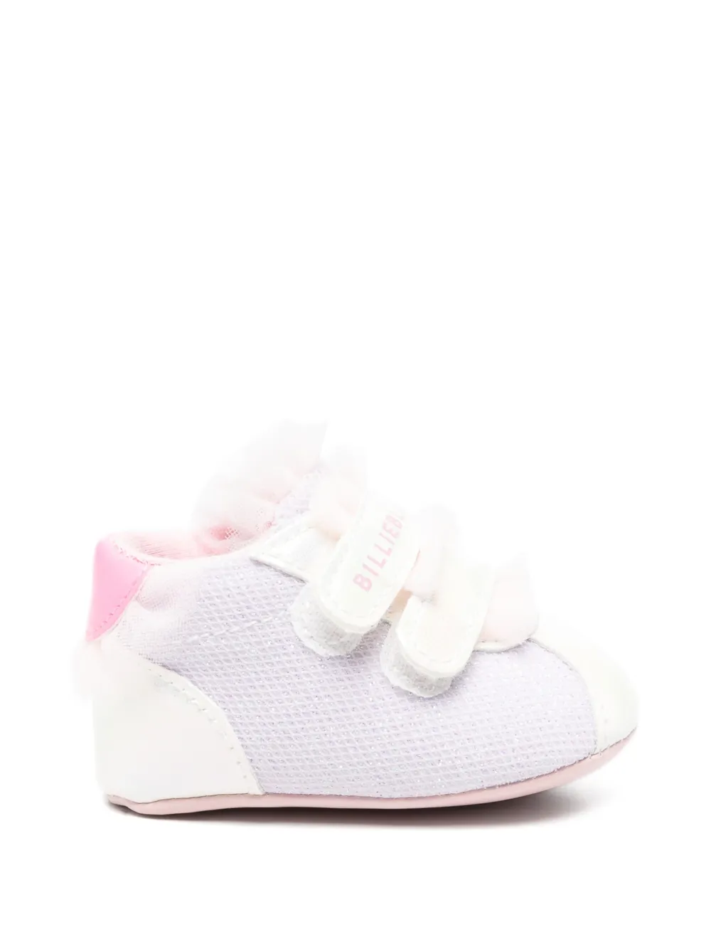 Billieblush tulle-trimmed touch-strap pre-walkers Wit