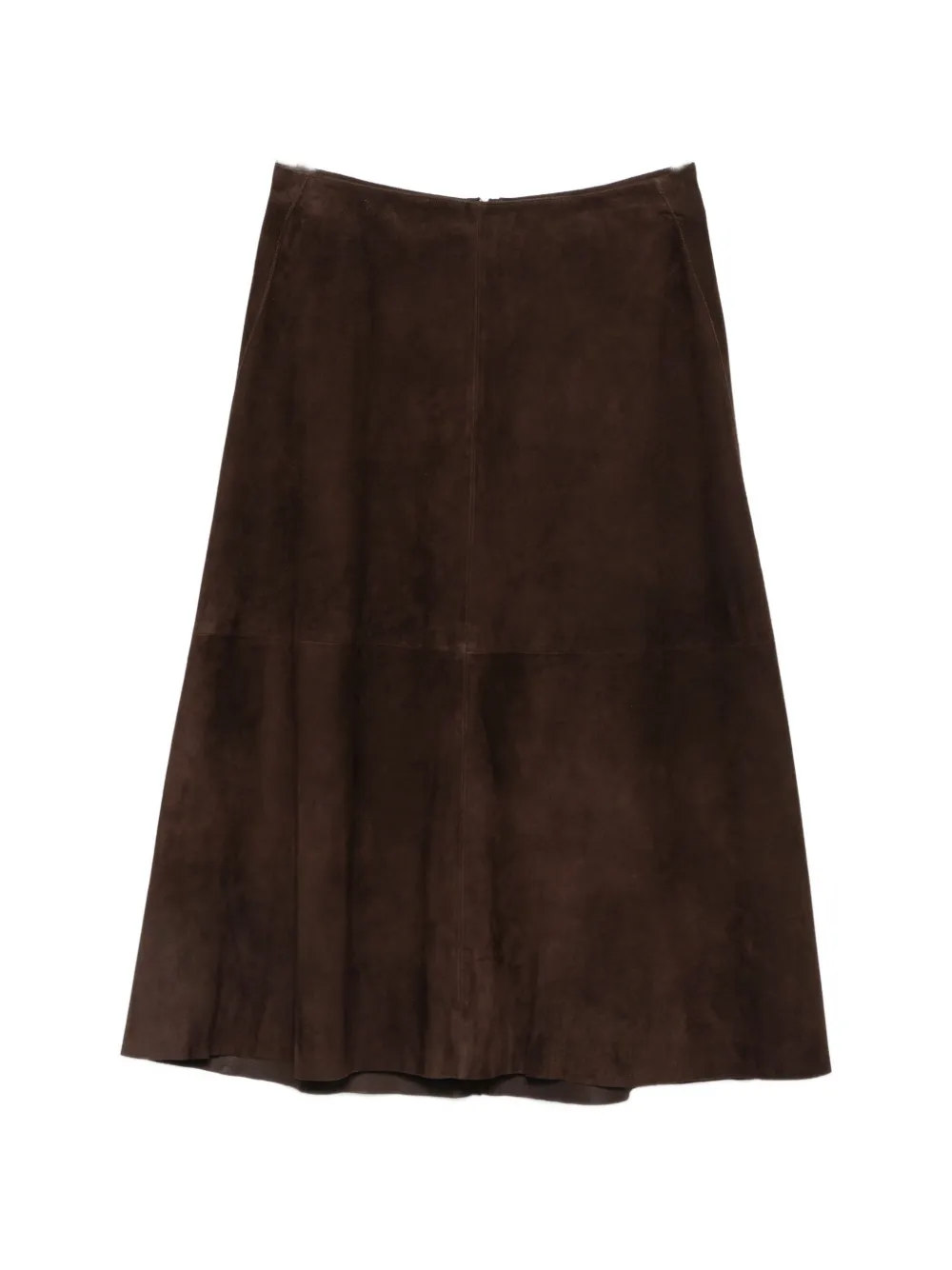 Arma suede panelled midi skirt - Braun