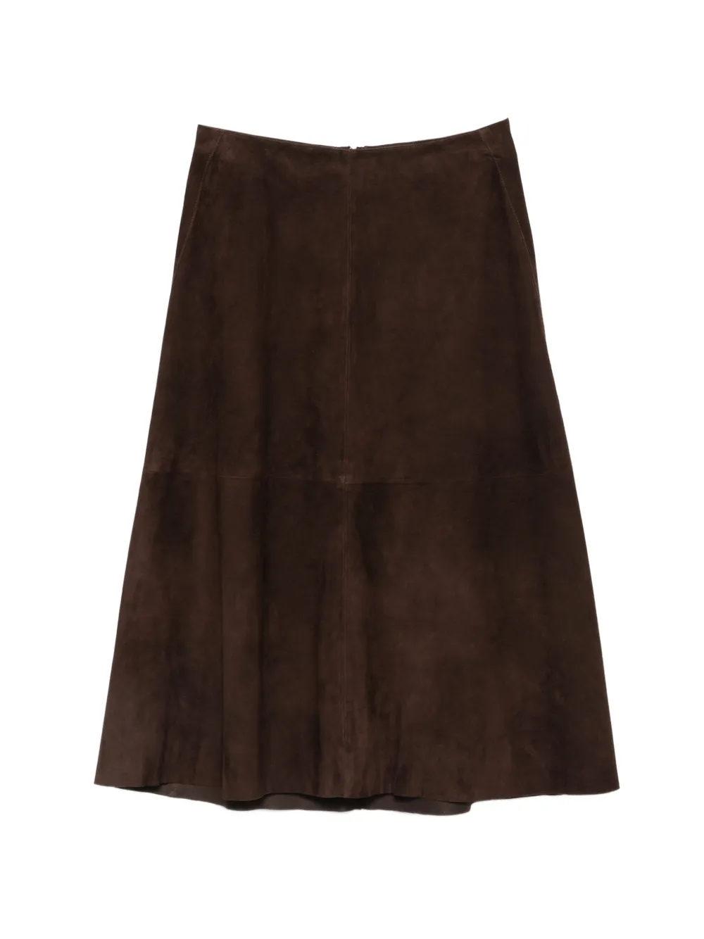Arma suede panelled midi skirt - Marrone