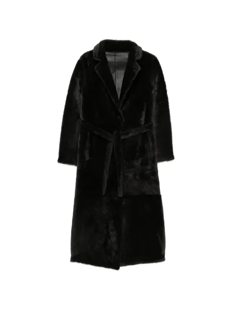 Yves Salomon belted shearling coat