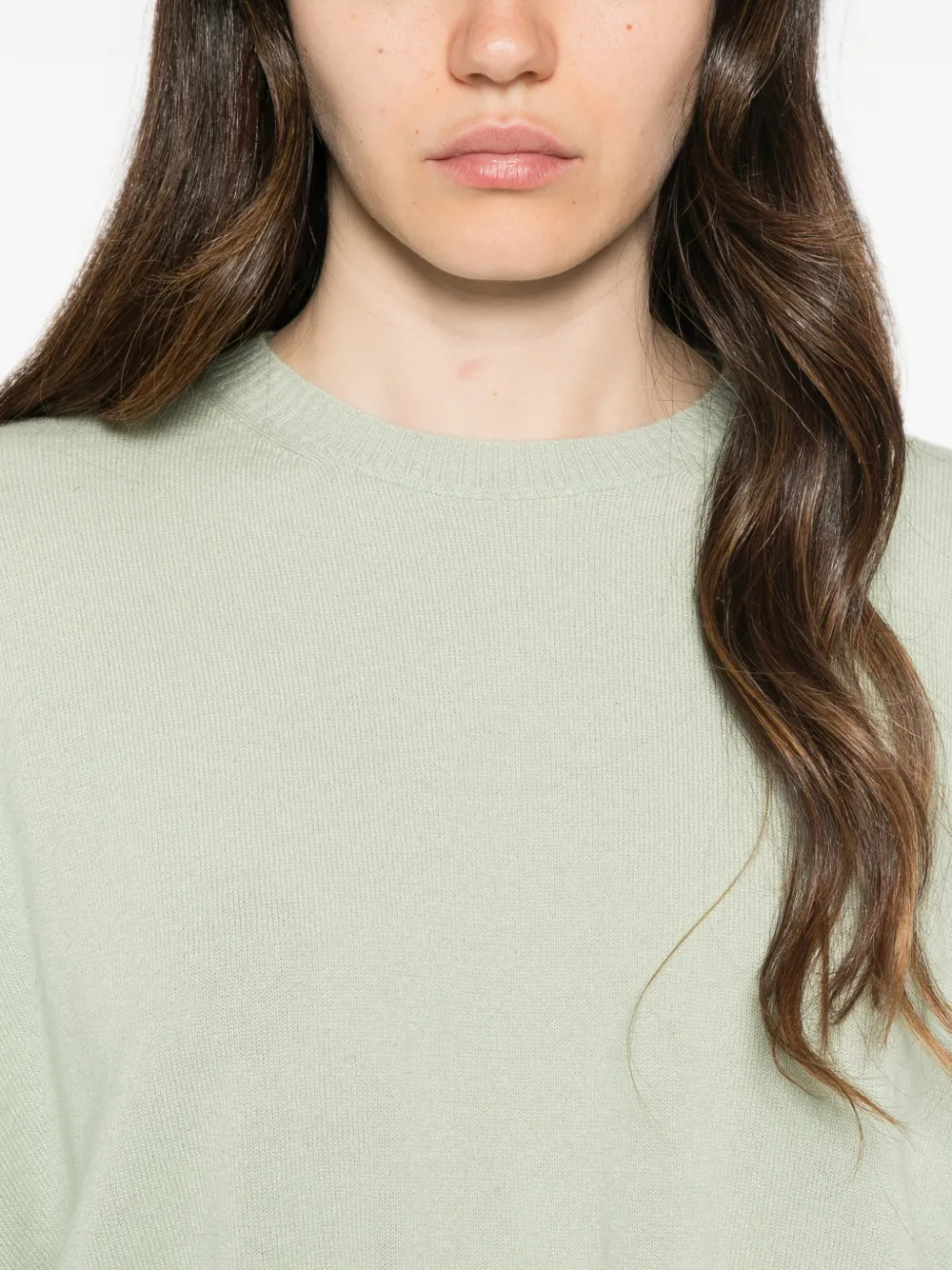 TWINSET Sweater met geribbelde afwerking Groen
