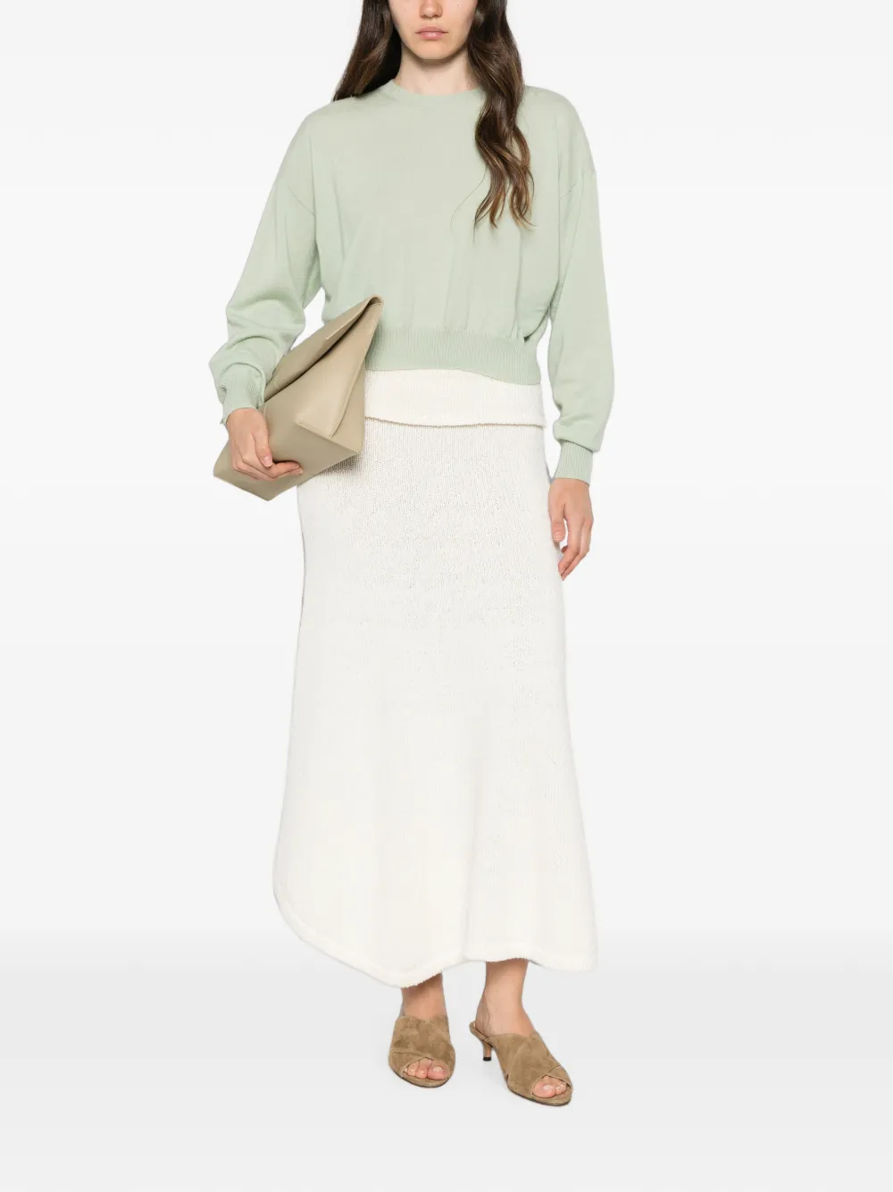 TWINSET Sweater met geribbelde afwerking Groen
