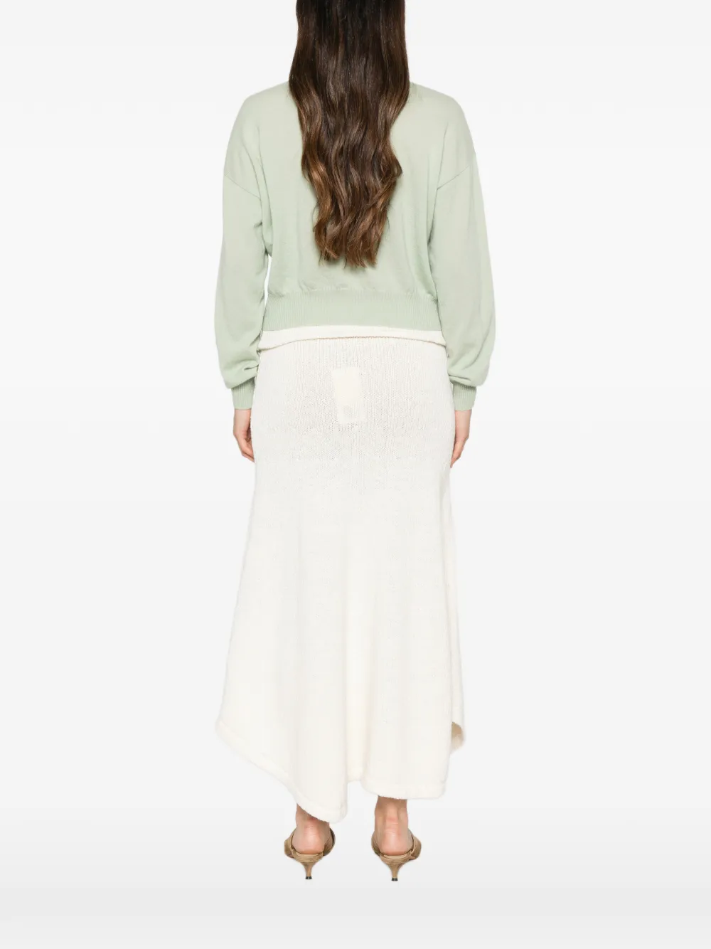 TWINSET Sweater met geribbelde afwerking Groen
