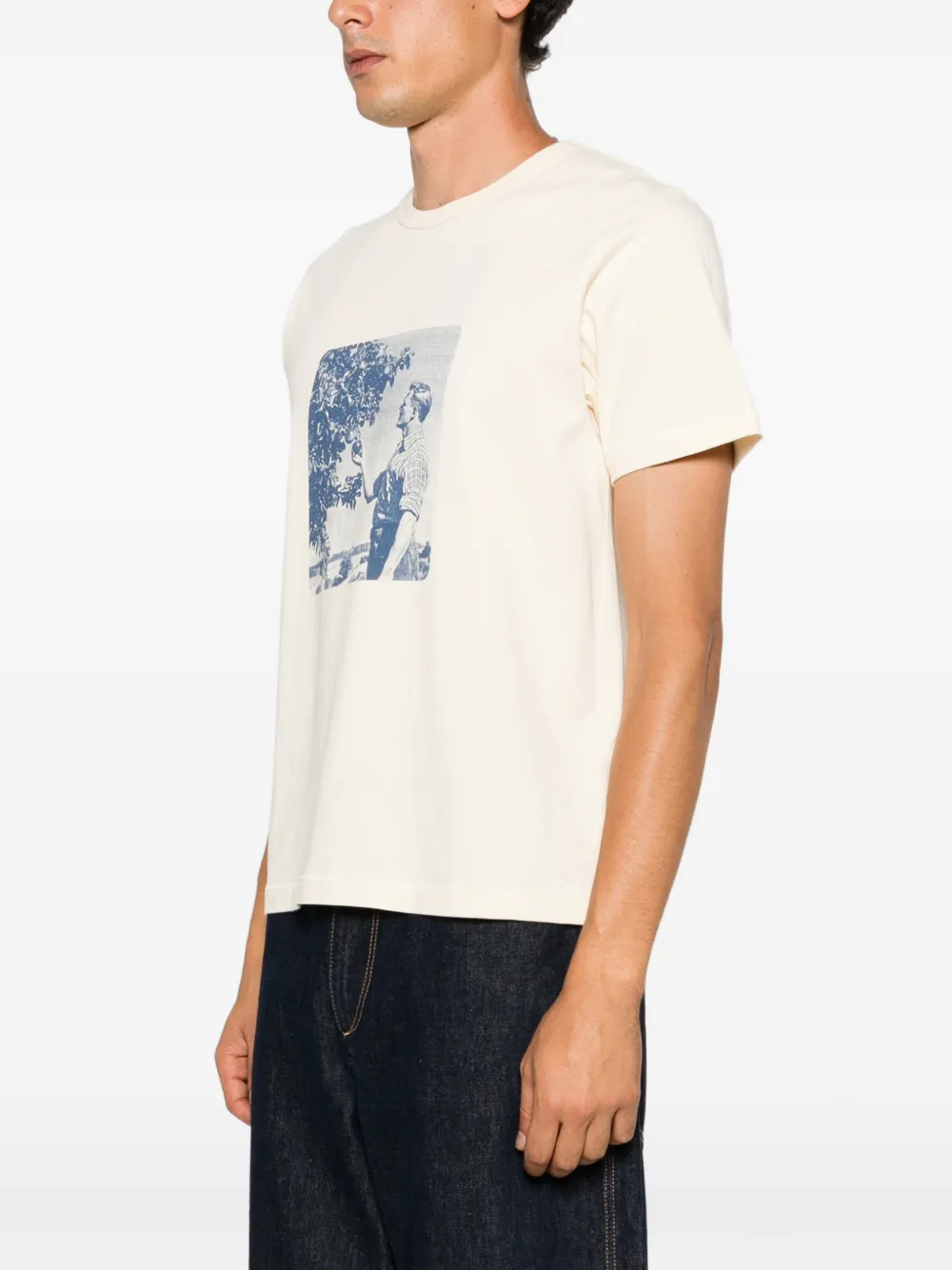 JW Anderson T-shirt met grafische print Beige