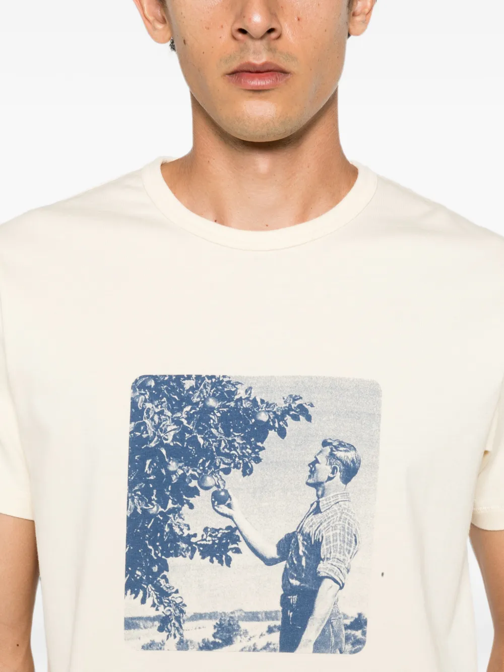 JW Anderson T-shirt met grafische print Beige