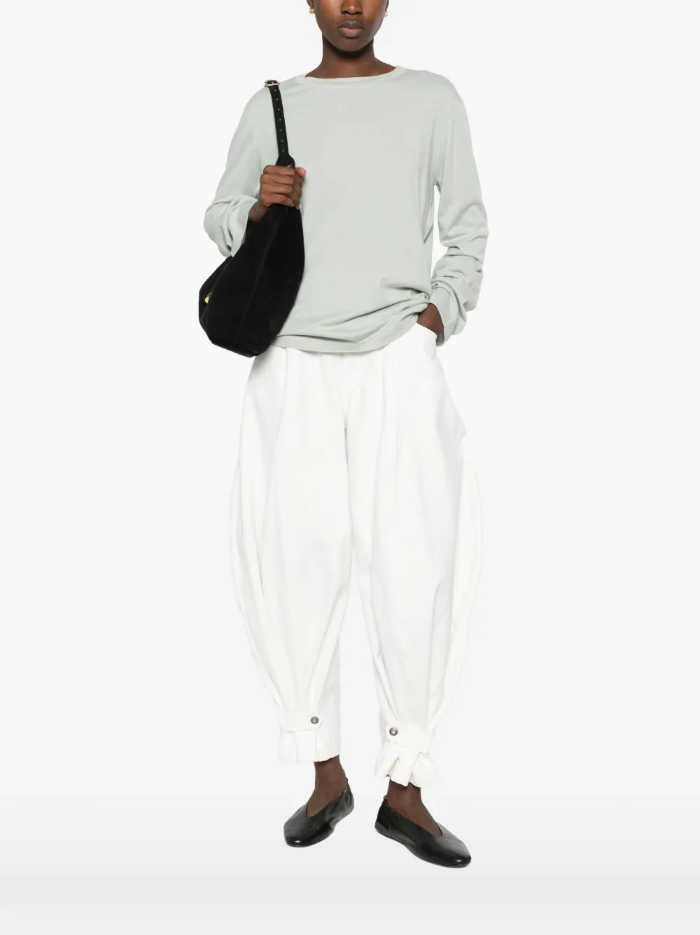 extreme cashmere Jones T-shirt met lange mouwen Beige