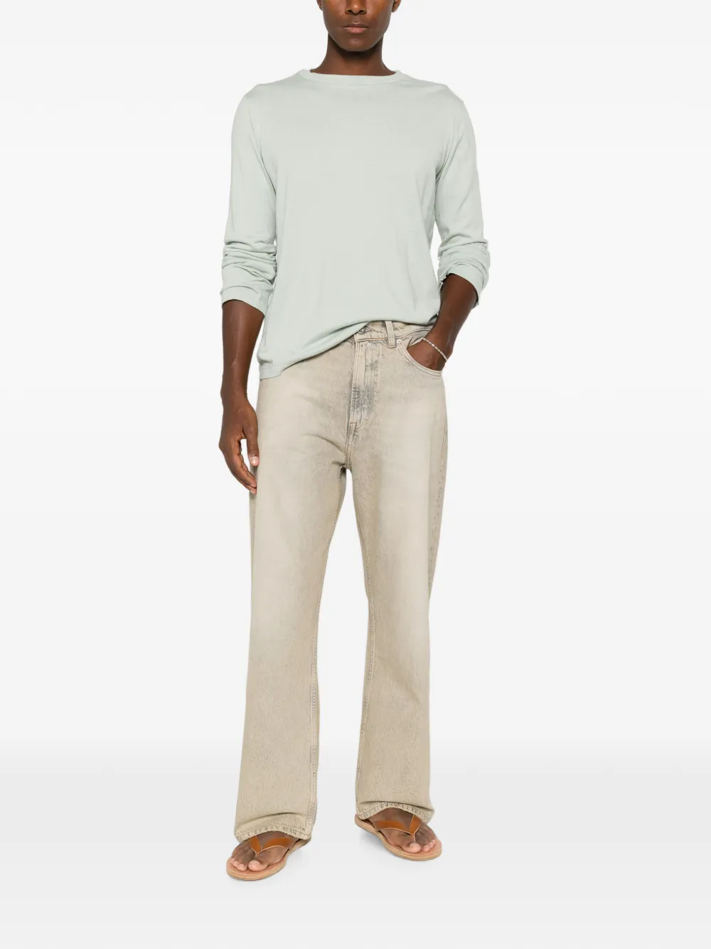 extreme cashmere Jones Long-sleeve T-shirt in Neutrals, view 2