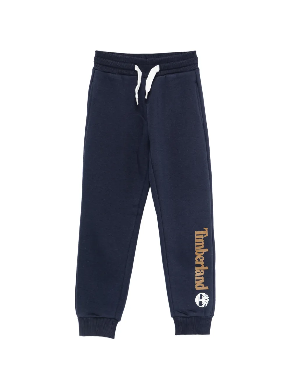 Timberland Kids logo-print drawstring cotton track pants - Blu