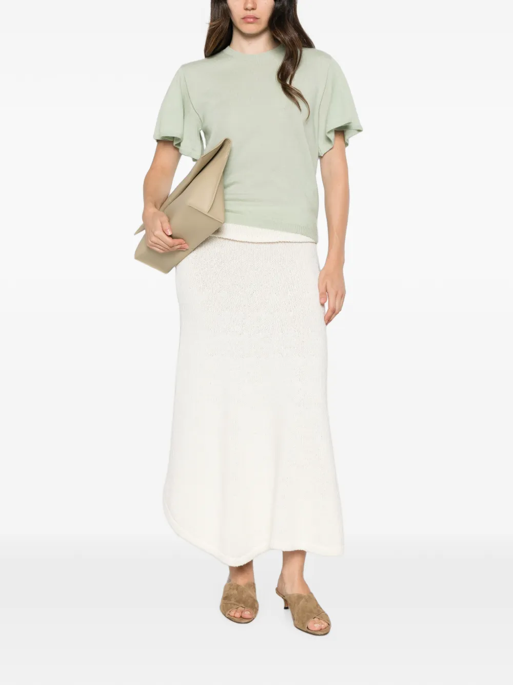 TWINSET Trui met ruches Groen