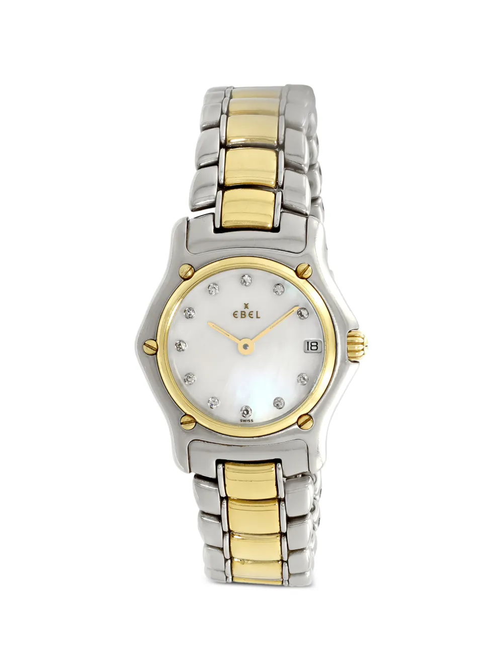 EBEL PREOWNED 1911 25mm diamond watch - Weiß