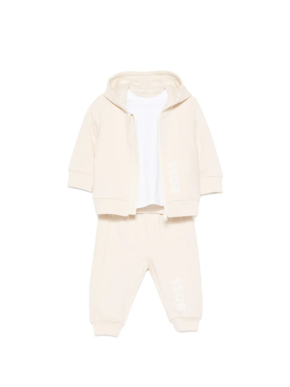 BOSS Kidswear logo-print three-piece track suit (set of three) - Toni neutri
