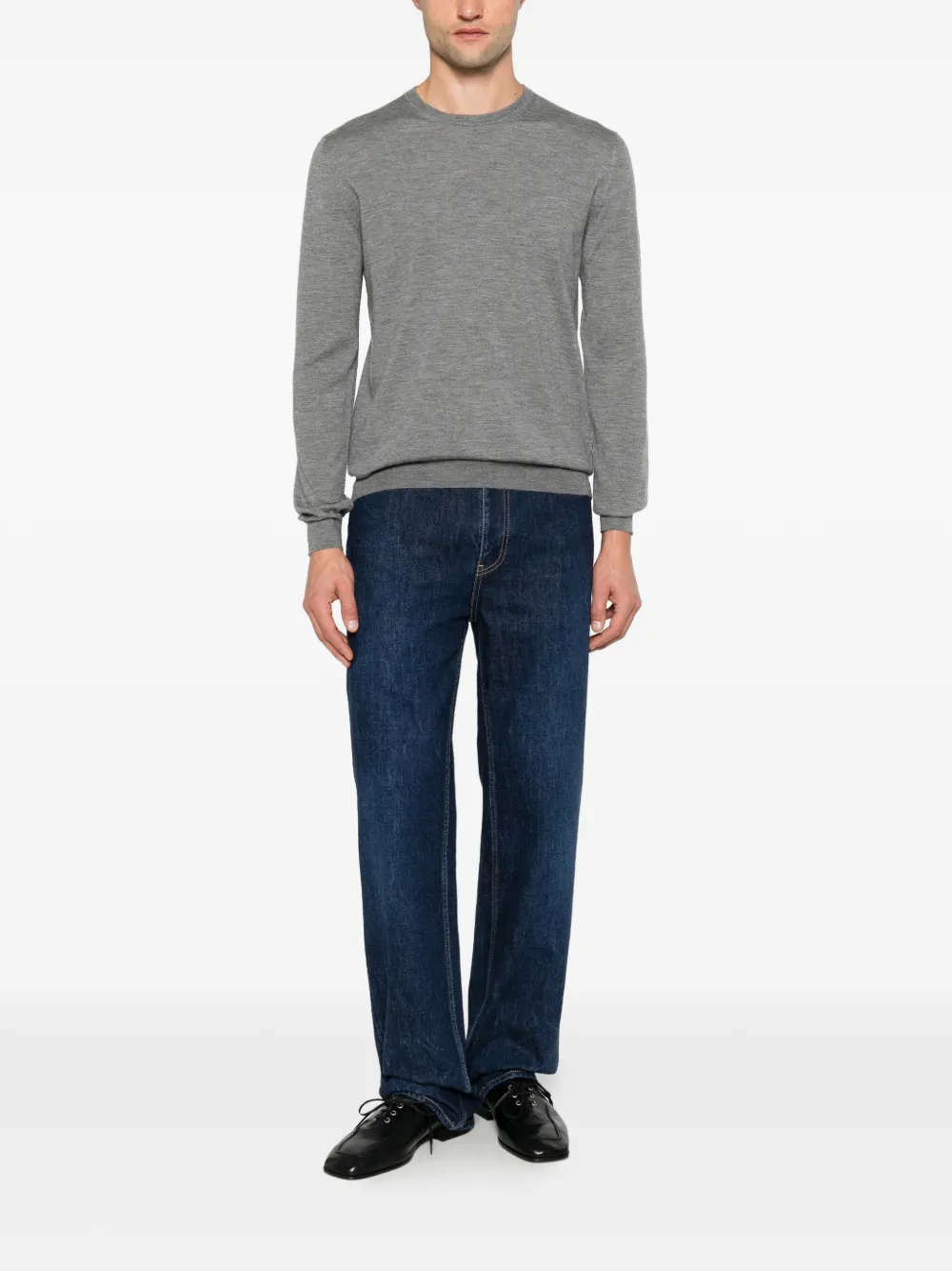 Jil Sander crew-neck cashmere sweater Grijs