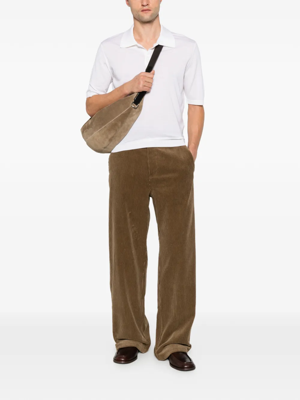 Jil Sander cotton corduroy trousers Bruin