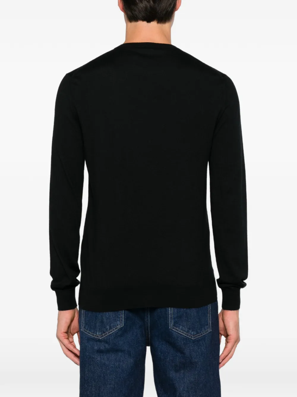 Jil Sander crew-neck cashmere sweater Zwart