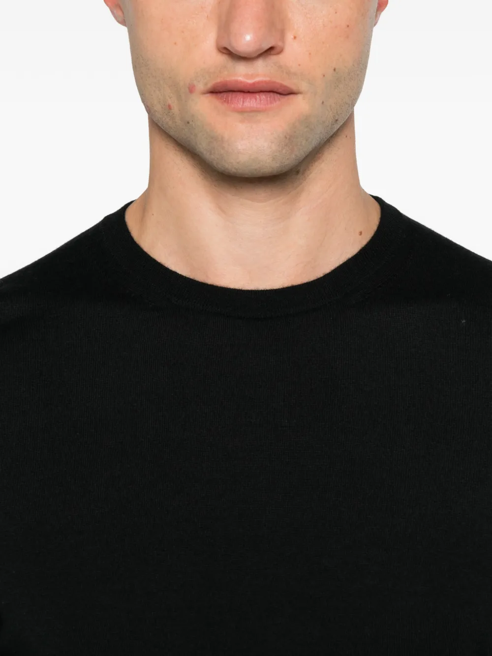 Jil Sander crew-neck cashmere sweater Zwart