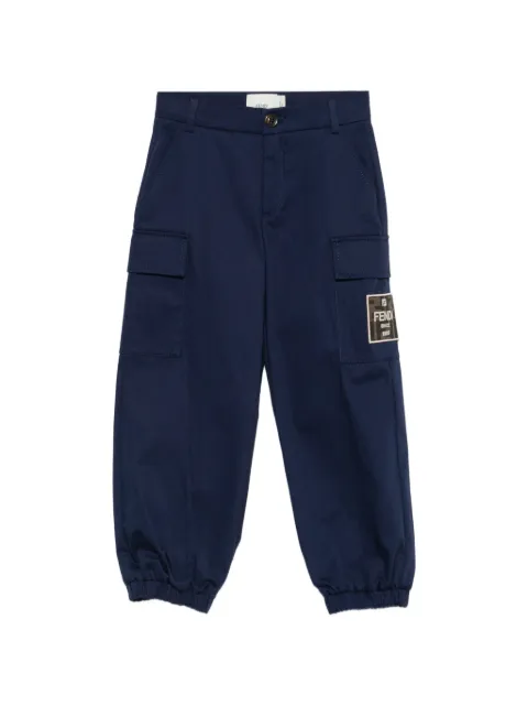 Fendi Kids pants cargo con parche del logo
