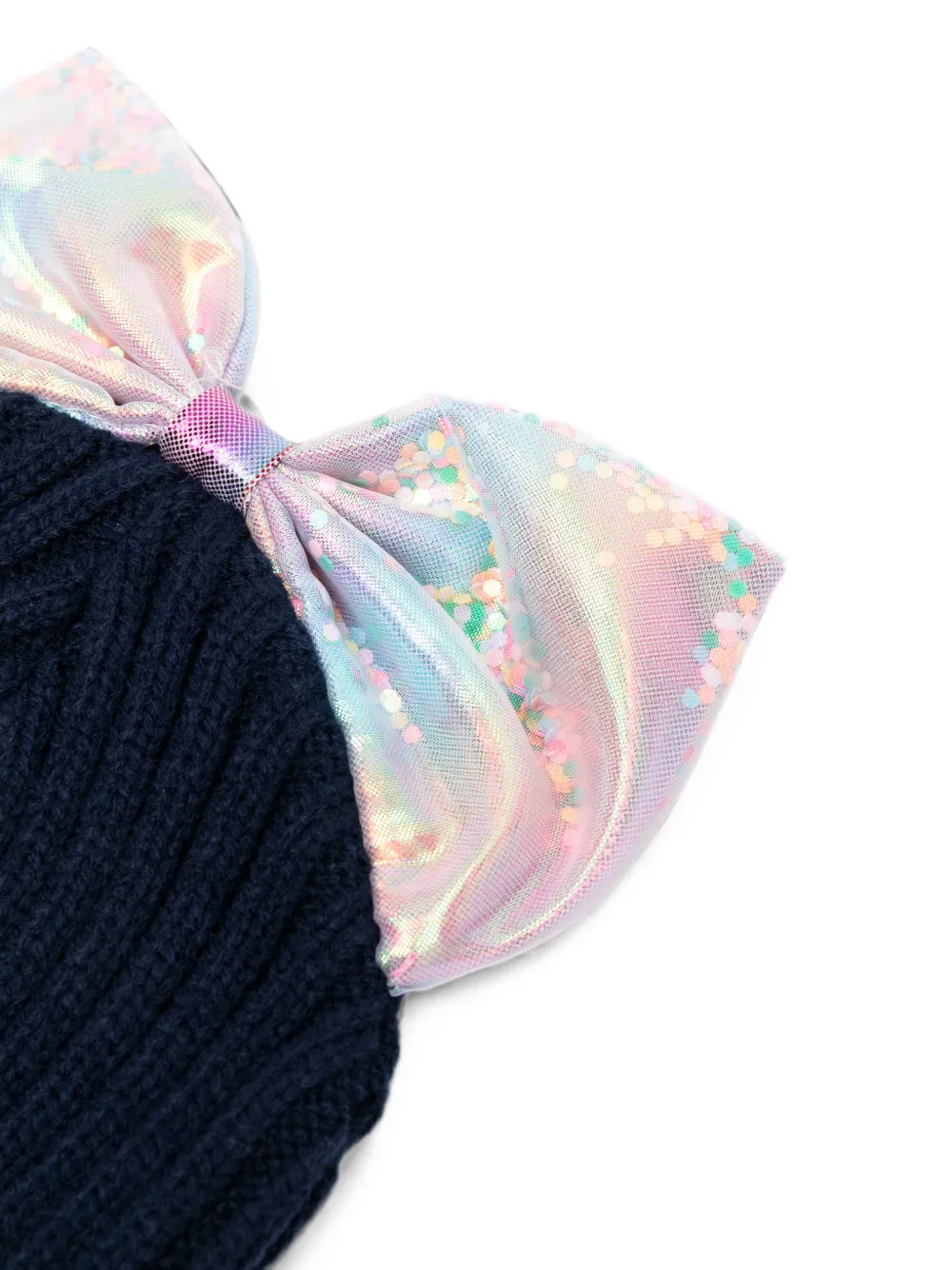 Billieblush Geribbelde muts met strikdetail Blauw