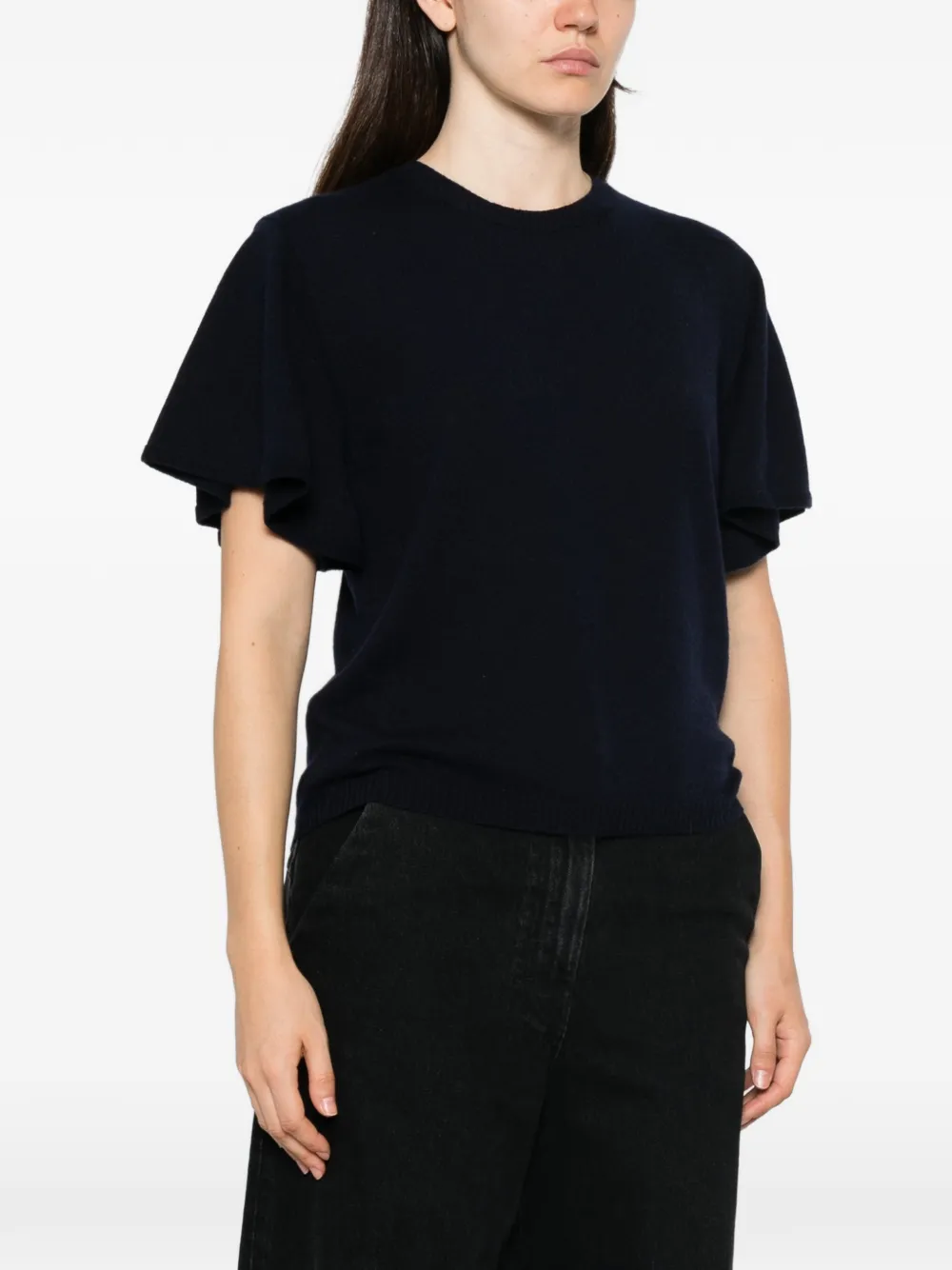 TWINSET T-shirt met ruchemouwen Blauw
