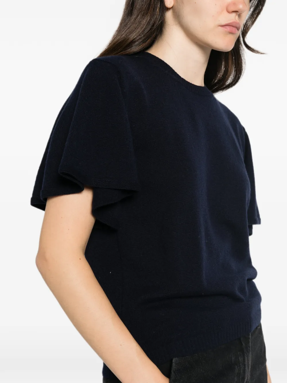 TWINSET T-shirt met ruchemouwen Blauw
