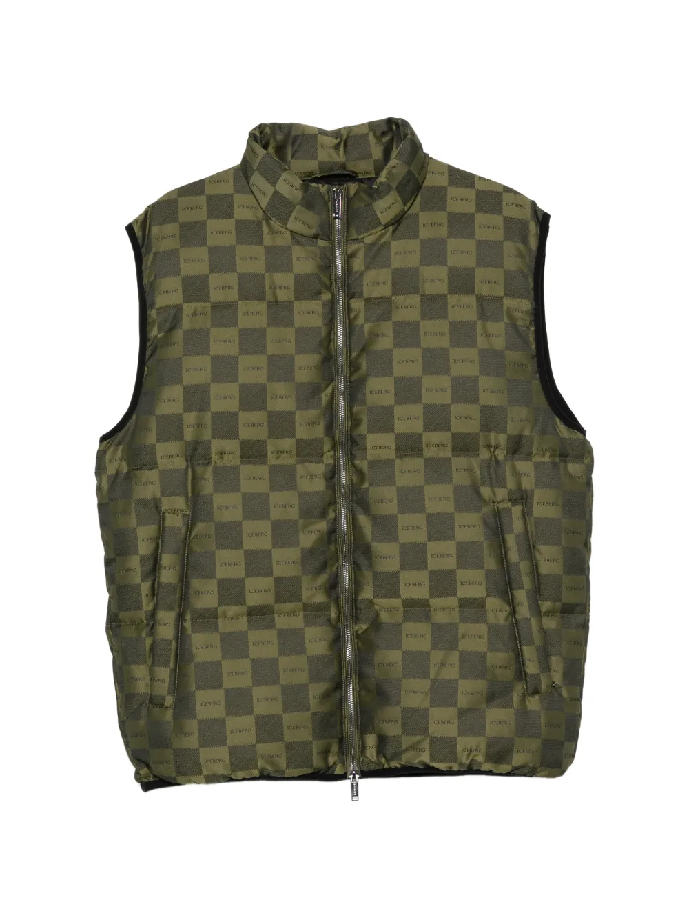 Iceberg check-print quilted gilet