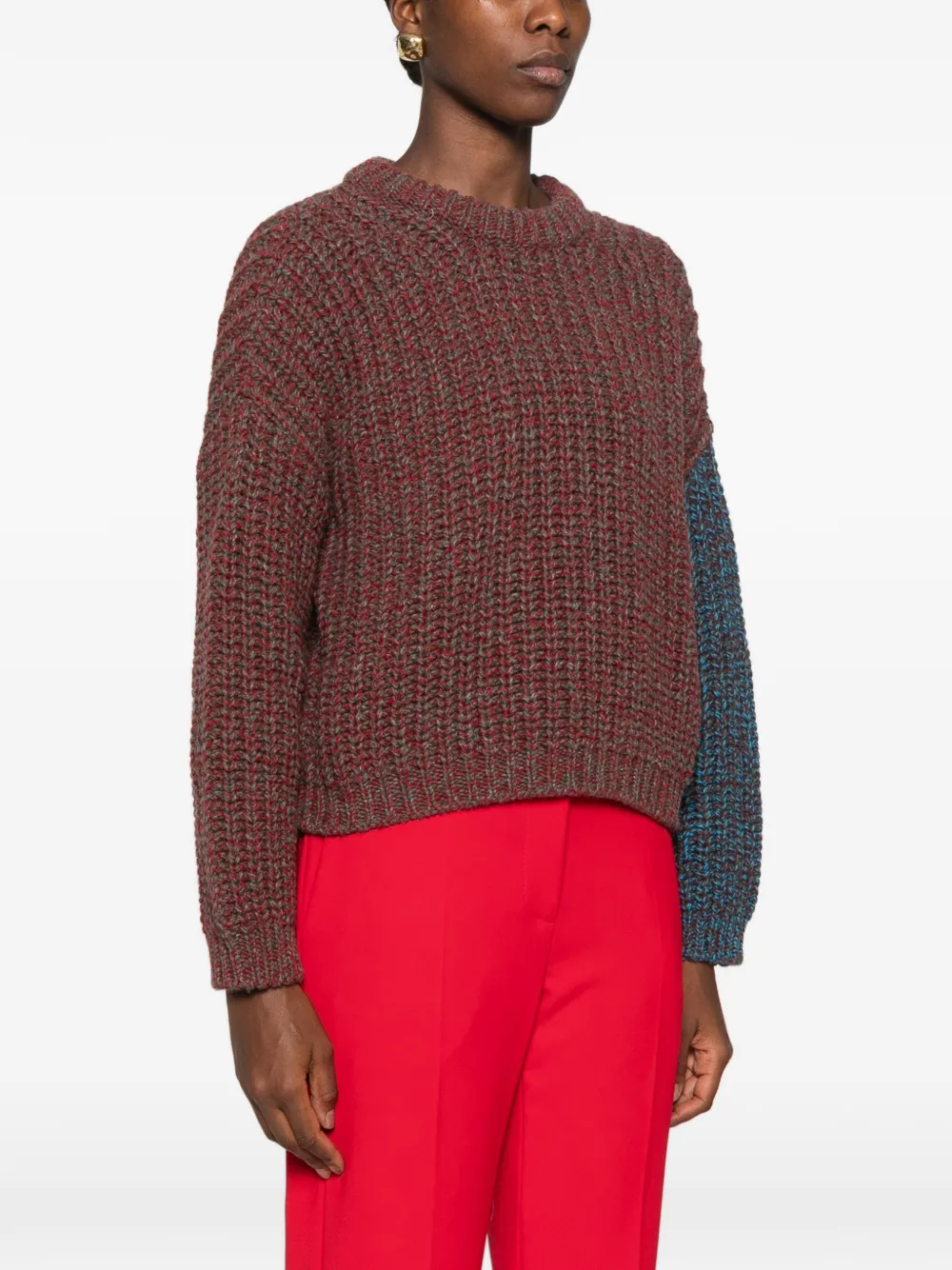 Erika Cavallini chunky-knit sweater Rood