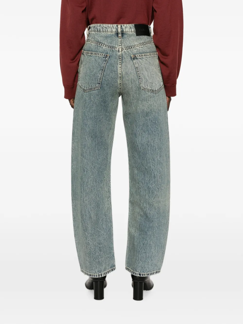 Erika Cavallini Jeans met acid-wassing Blauw