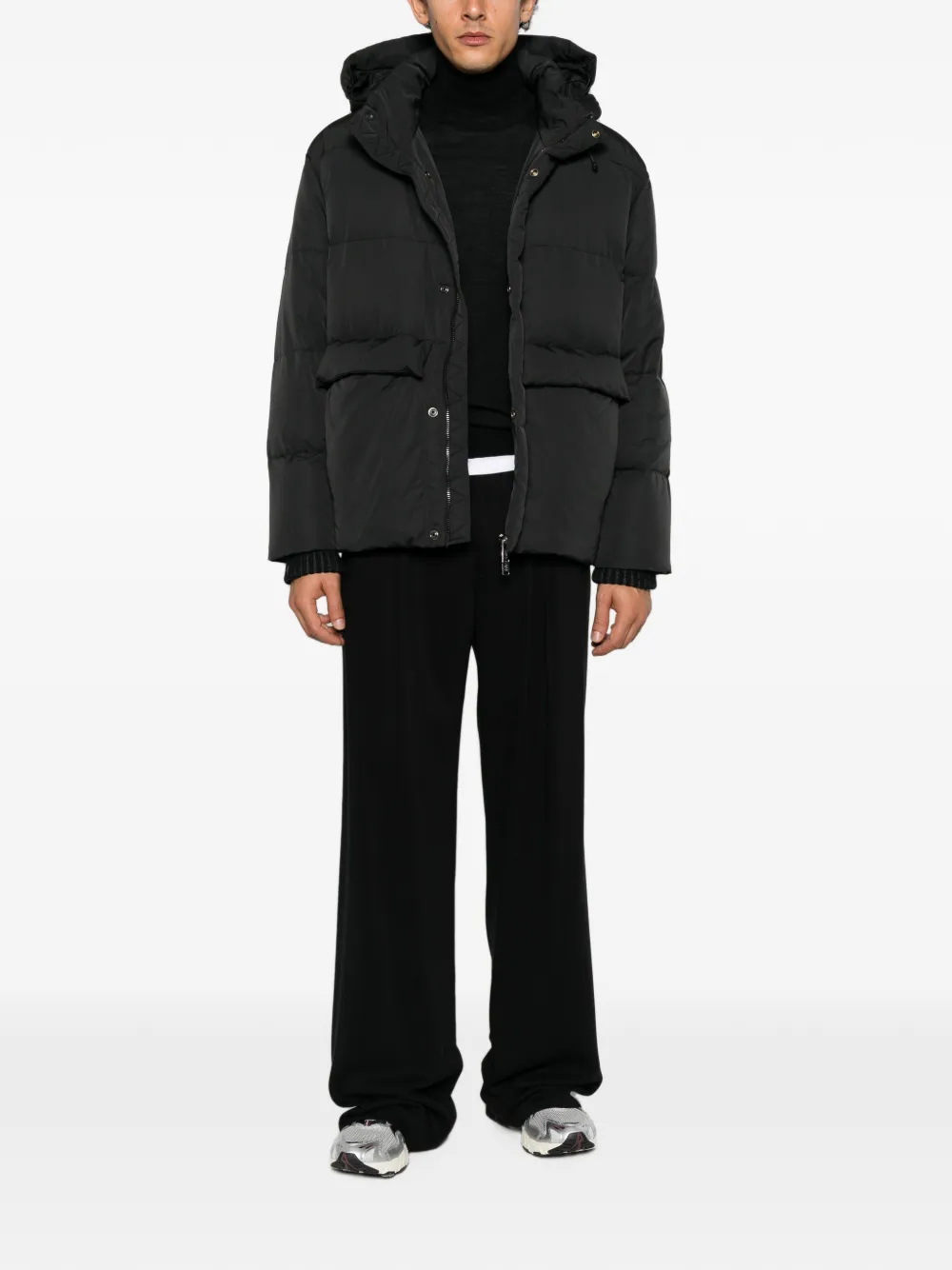 Iceberg Donsjack met capuchon Zwart