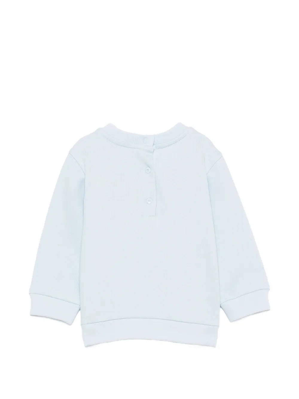 Fendi Kids teddy bear-patch sweatshirt Blauw