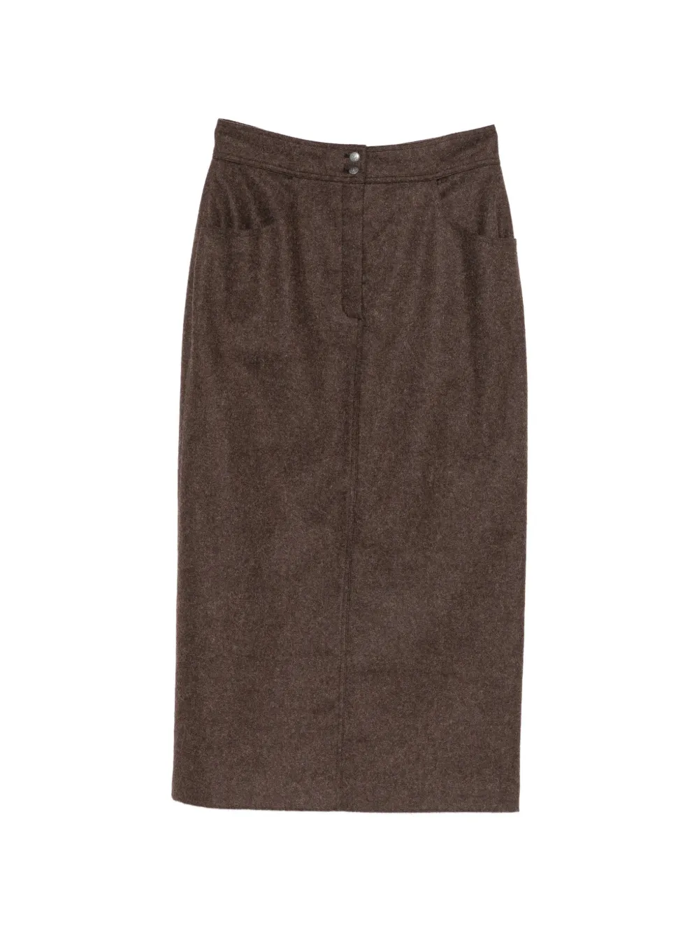 Versace Pre-Owned Gonna midi con ricamo - Marrone