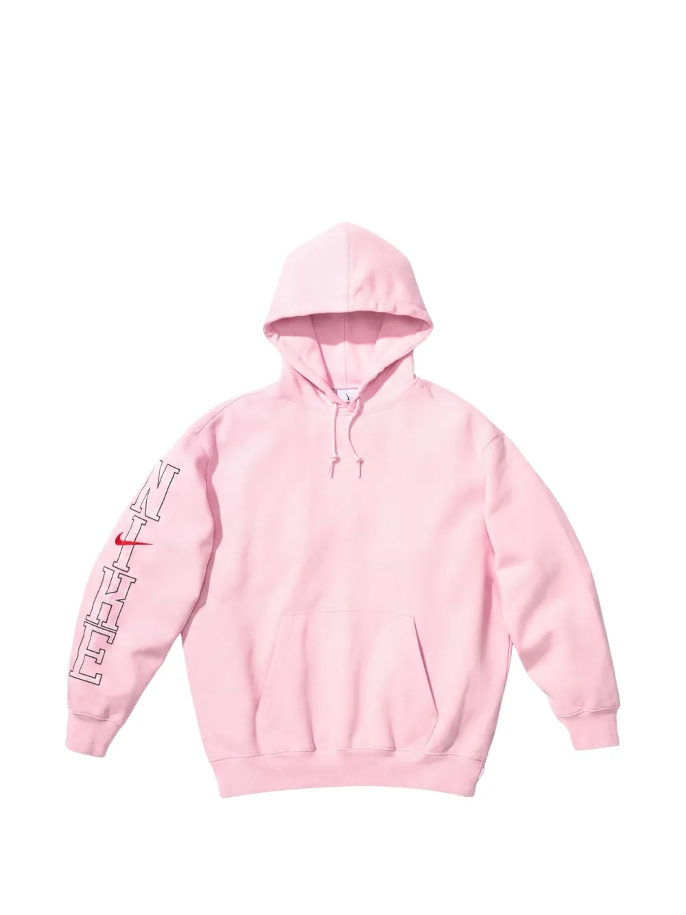 Supreme logo-embroidered fleece hoodie - Rosa