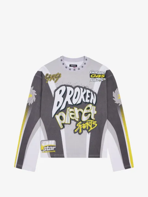 BROKEN PLANET graphic-print long-sleeve T-shirt