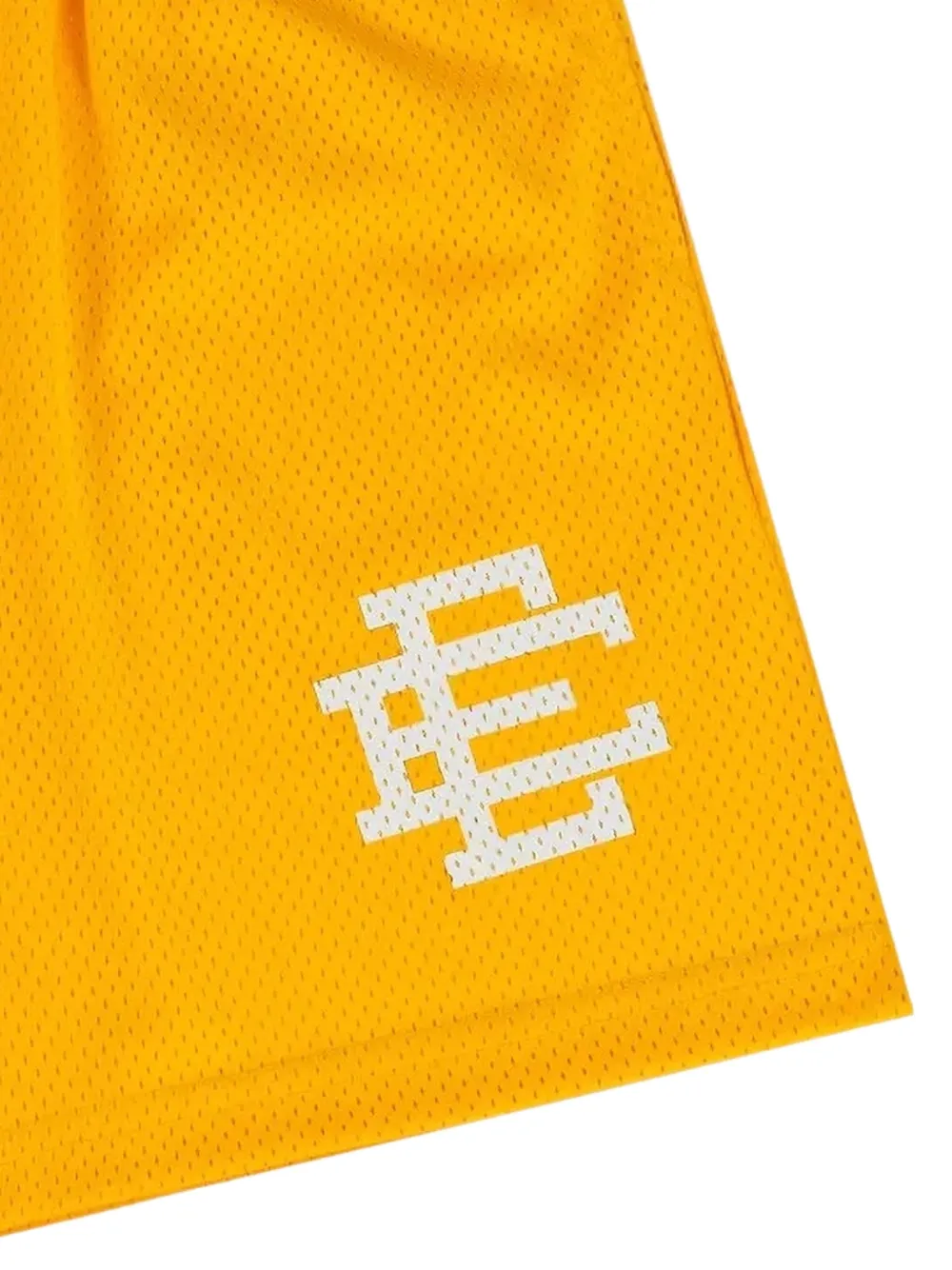 ERIC EMANUEL Basic logoprint mesh shorts Geel