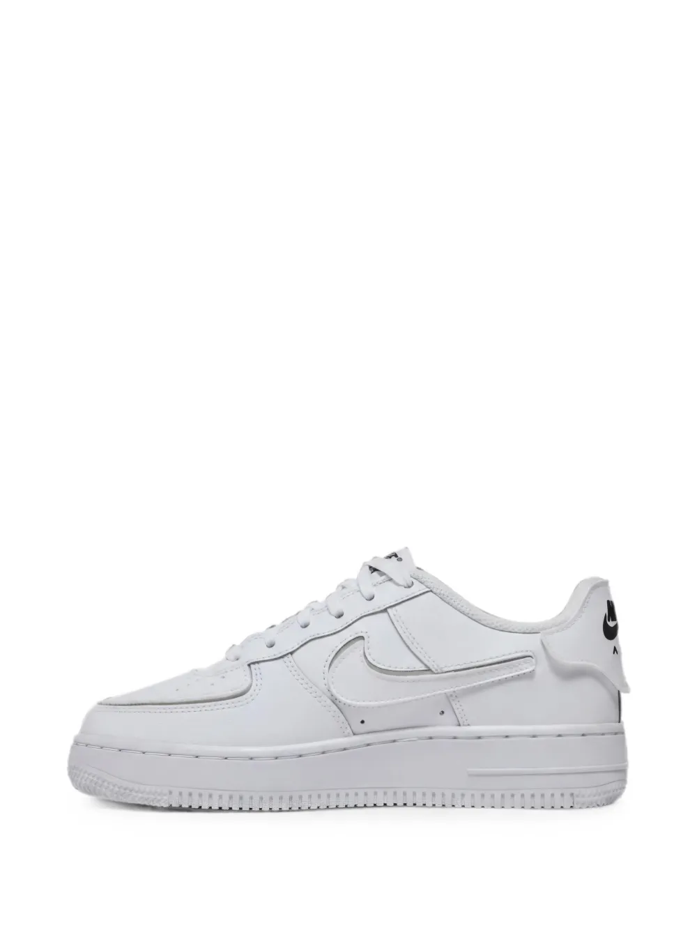 Nike Kids Air Force 1 Low 1 1 touch-strap sneakers Wit