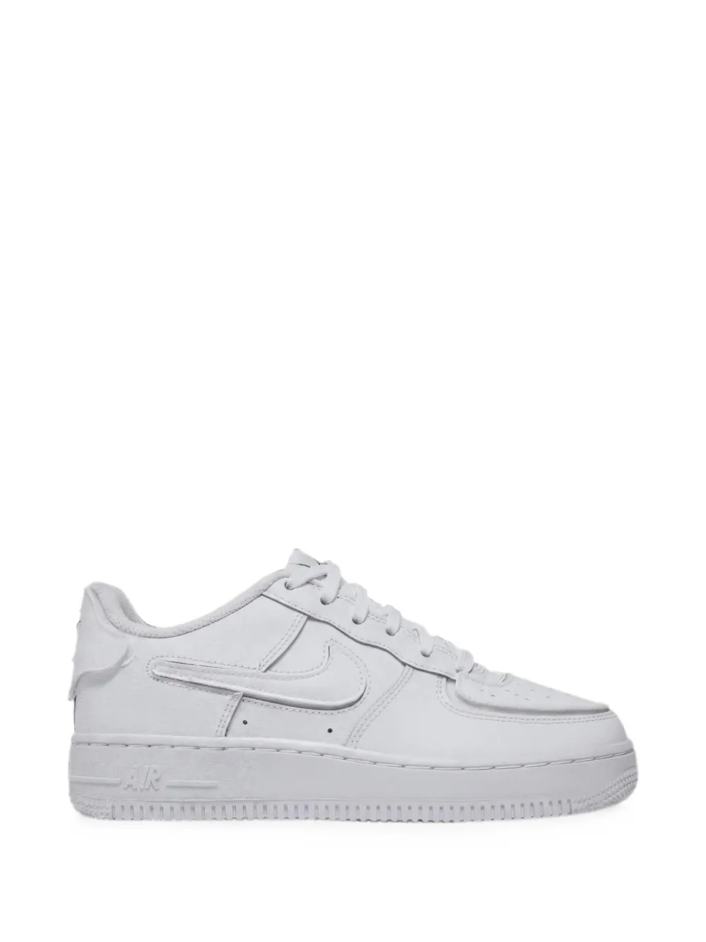 Nike Kids Air Force 1 Low 1 1 touch-strap sneakers Wit